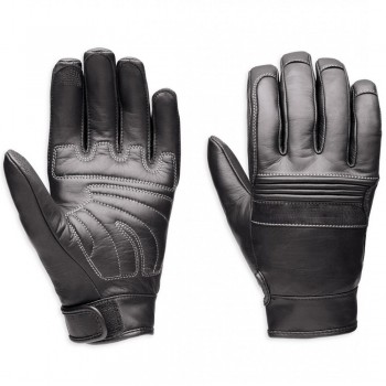 Gel Palm Full Finger Leather Motorcycle Gloves