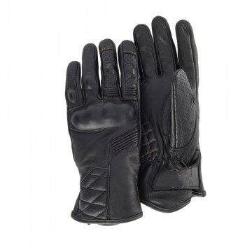 Warm Thermo Touch Screen Classic Short Gauntlet Leather Motorcycle Gloves