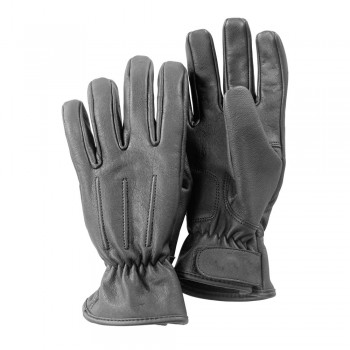 Black Leather Gloves Motorcycle Biker Custom Protective Clothing Leather Gloves 
