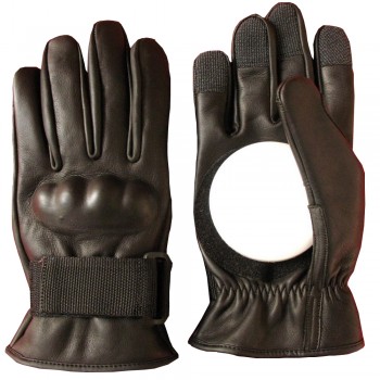 Longboard Leather Slide Gloves Classic Black